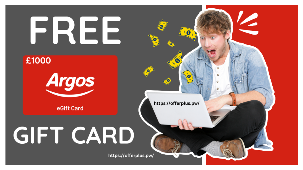 Get your £1000 giftcard to use at Argos, Get a £1000 Argos e-gift card! , win a £1000 Argos e-gift card! , Get a free £1000 Argos e-gift card!