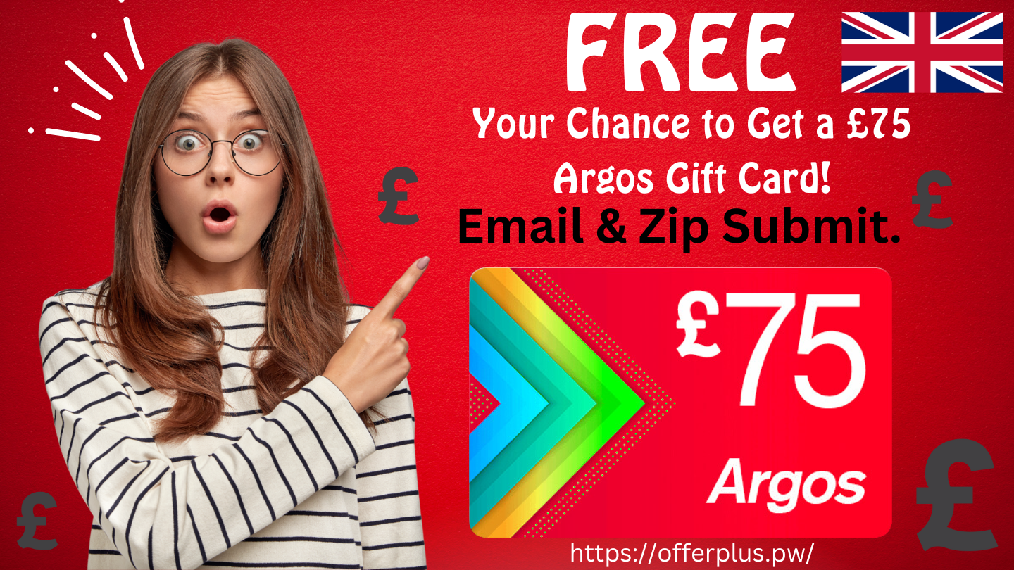 Your Chance to get a £75 Argos Gift Card, check argos gift card balance, How to Get a £75 Argos Gift Card, Chance to Get a £75 Argos Gift Card,